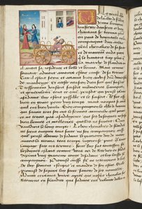 Pagina da Cent Nouvelles Nouvelles, c.1461-62 da French School