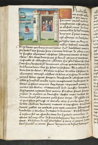 Pagina da Cent Nouvelles Nouvelles, c.1461-62 da French School