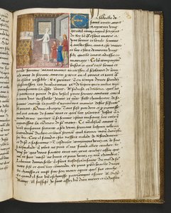 Pagina da Cent Nouvelles Nouvelles, c.1461-62 da French School