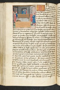 Pagina da Cent Nouvelles Nouvelles, c.1461-62 da French School