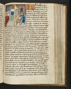 Pagina da Cent Nouvelles Nouvelles, c.1461-62 da French School