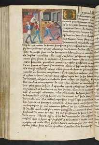 Pagina da Cent Nouvelles Nouvelles, c.1461-62 da French School