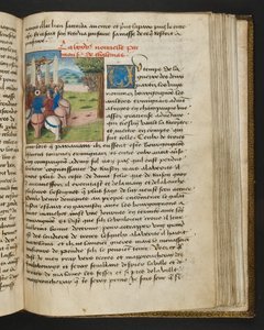 Pagina da Cent Nouvelles Nouvelles, c.1461-62 da French School
