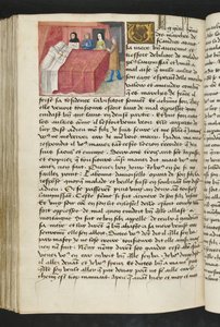 Pagina da Cent Nouvelles Nouvelles, c.1461-62 da French School