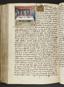 Pagina da Cent Nouvelles Nouvelles, c.1461-62 da French School