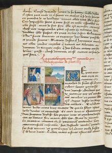 Pagina da Cent Nouvelles Nouvelles, c.1461-62 da French School