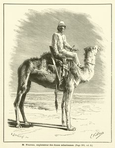 M Foureau, esploratore delle dune sahariane (incisione) da French School