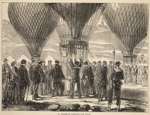 M. Gambetta parte per Tours, illustrazione da Cassells History of the War between France and Germany, 1870-1871