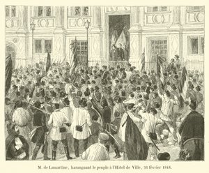 M de Lamartine, arringando il popolo all