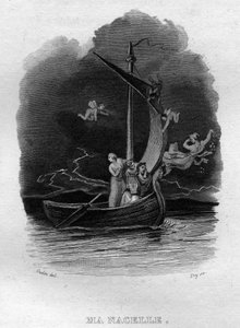 Ma nacelle Chanson de Beranger in "Works Completes" (1834) di Pierre Jean de Beranger (1780-1857), poeta e cantautore francese