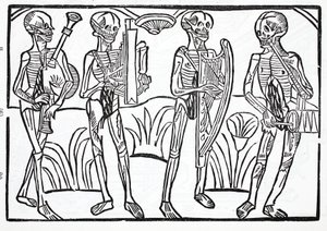 Danza macabra - scheletri di musicisti in un