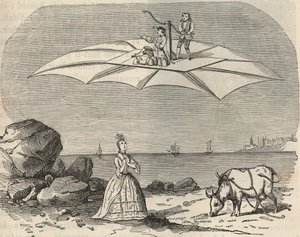 Macchina (Aliante) di Samuel Musgrave (1732-1780) - incisione in 