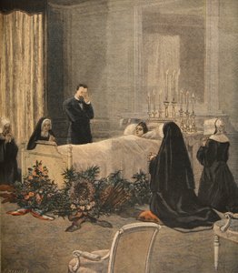 Madame Carnot sul letto di morte, illustrazione da Le Petit Journal: Supplement illustre, 16 ottobre 1898