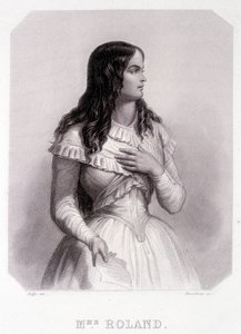 Madame Roland (o Roland de la Platière, Jeanne Marie o Monon Philipon), politica francese - incisione da French School