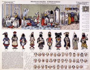 Mademoiselle Chouchou - Prova costumi per carnevale: trasformazioni. XIX secolo da French School
