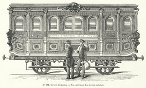 Carrozza postale sulle ferrovie francesi da French School