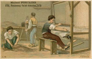 Carta commerciale Maison Fontaine, tessitura da French School
