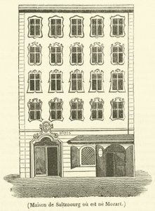 Casa di Salisburgo dove è nato Mozart da French School