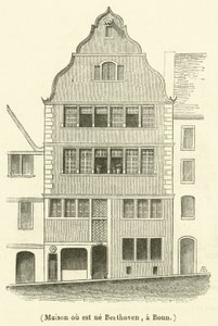 Maison ou est ne Beethoven, a Bonn (incisione)
