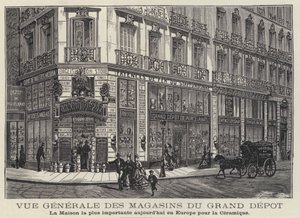 Maisons du Grand Depot, negozio di ceramiche a Parigi, Francia da French School