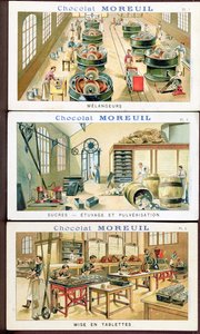 Produzione di cioccolato, immagine pubblicitaria del cioccolato Moreuil, c.1900
