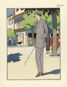 Abito da uomo, di Marc-Luc, pub. 1923 da French School