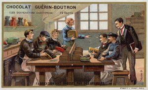 Fabbricazione di spazzole da parte dei ciechi da French School