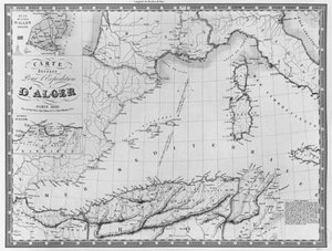 Mappa redatta per la spedizione di Algeri, 1830