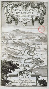 Mappa da De La Situation du Paradis Terrestre, 1691