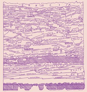 Mappa della Gallia - frammento da French School
