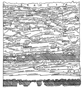 Mappa della Gallia - frammento
