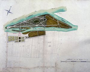 Mappa del giardino di Moulin Joly. Tavola dell