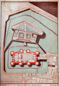 Mappa della prigione e dei giardini della Bastiglia (incisione)