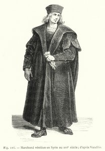Mercante veneziano in Siria nel XVI secolo; secondo Vecellio da French School