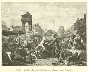 Mercato degli Innocenti, 1810, secondo un quadro dell