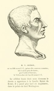 Marco Tullio Cicerone, politico, oratore e filosofo romano (incisione) da French School