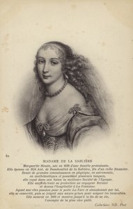 Marguerite de la Sabliere (c1640-1693), salonista francese (litografia)