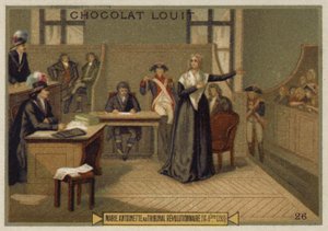 Maria Antonietta davanti al Tribunale Rivoluzionario, Rivoluzione Francese, 14 ottobre 1793 da French School