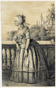 Maria Teresa di Savoia Carignano (1749-1792), principessa di Lamballe - in "Galleria storica della Rivoluzione Francese" di Albert Maurin, ed. Parigi 1843