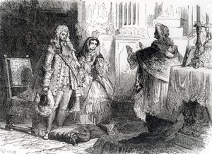 Matrimonio di Luigi XIV e Madame de Maintenon da French School
