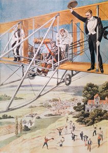 Matrimonio su un aeroplano, illustrazione da Le Petit Journal 1911