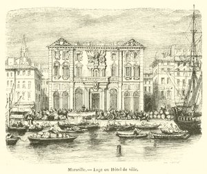 Marsiglia, Municipio (incisione) da French School