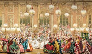 Ballo in maschera alla corte di Luigi XV da French School