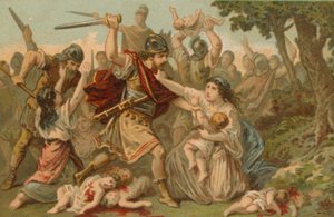 Il massacro degli innocenti (cromolitografia) da French School