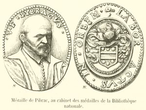 Medaglia di Pibrac, nel gabinetto delle medaglie della Biblioteca nazionale (incisione) da French School
