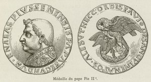 Medaglia di papa Pio II da French School