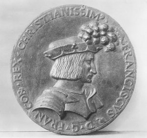 Medaglione di Francesco I di Francia (bronzo) da French School