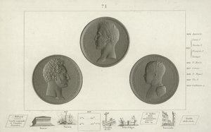 Medaglioni di Carlo X di Francia e suo figlio Luigi Antonio, Duca d