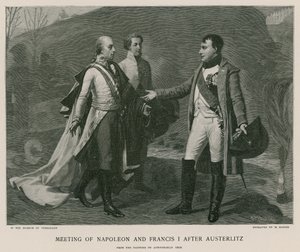 Incontro di Napoleone e Francesco I dopo Austerlitz da French School