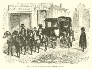 Incontro tra Napoleone e Maria Luisa (incisione) da French School